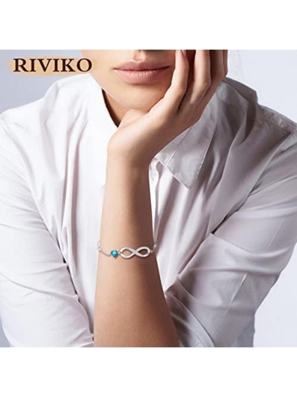 Adjustable 925 Sterling Silver Infinity Love Heart Charm Bracelet for Women - Picture 4 of 6